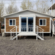 Double wing folding modular prefabricated container house